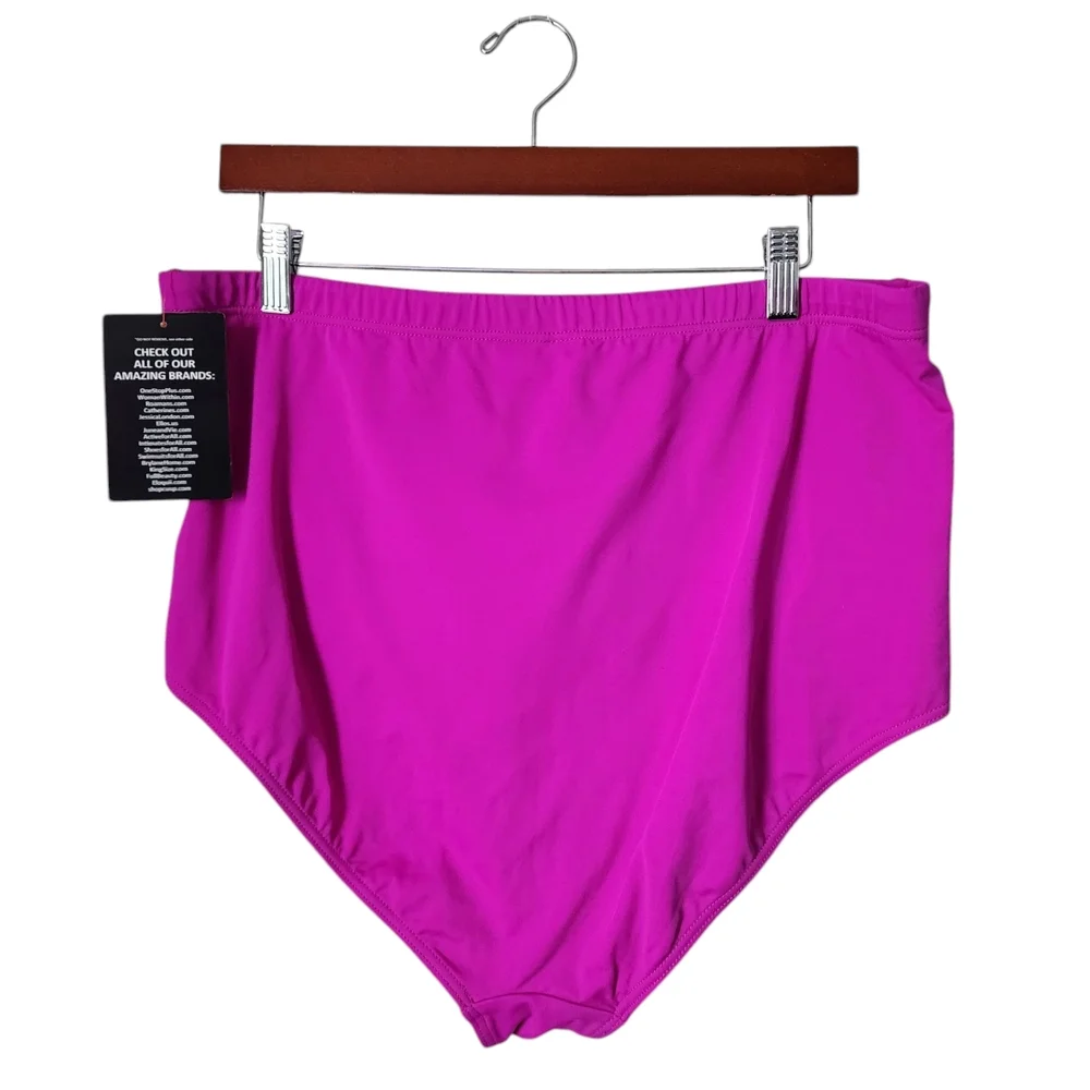 SWIMSUITS FOR ALL‎ NWT High Waisted Bikini Bottom Black Swimwear Size 20 Plus
